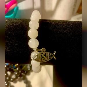 White Acrylic Bracelet